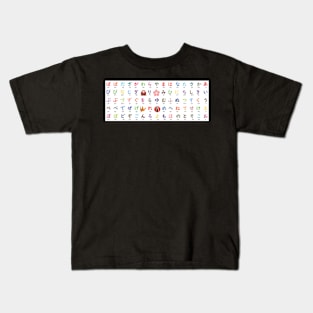 Japanese Hiragana Chart With Phonetic Variations Kids T-Shirt